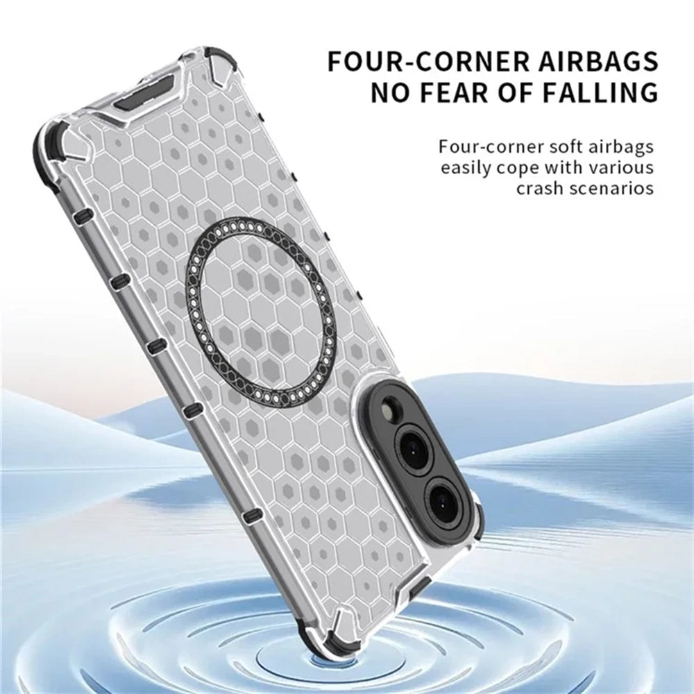 MagSafe futrola za Samsung Galaxy S25 Edge S937, Techsuit, HoneyComb Shield, Bela
