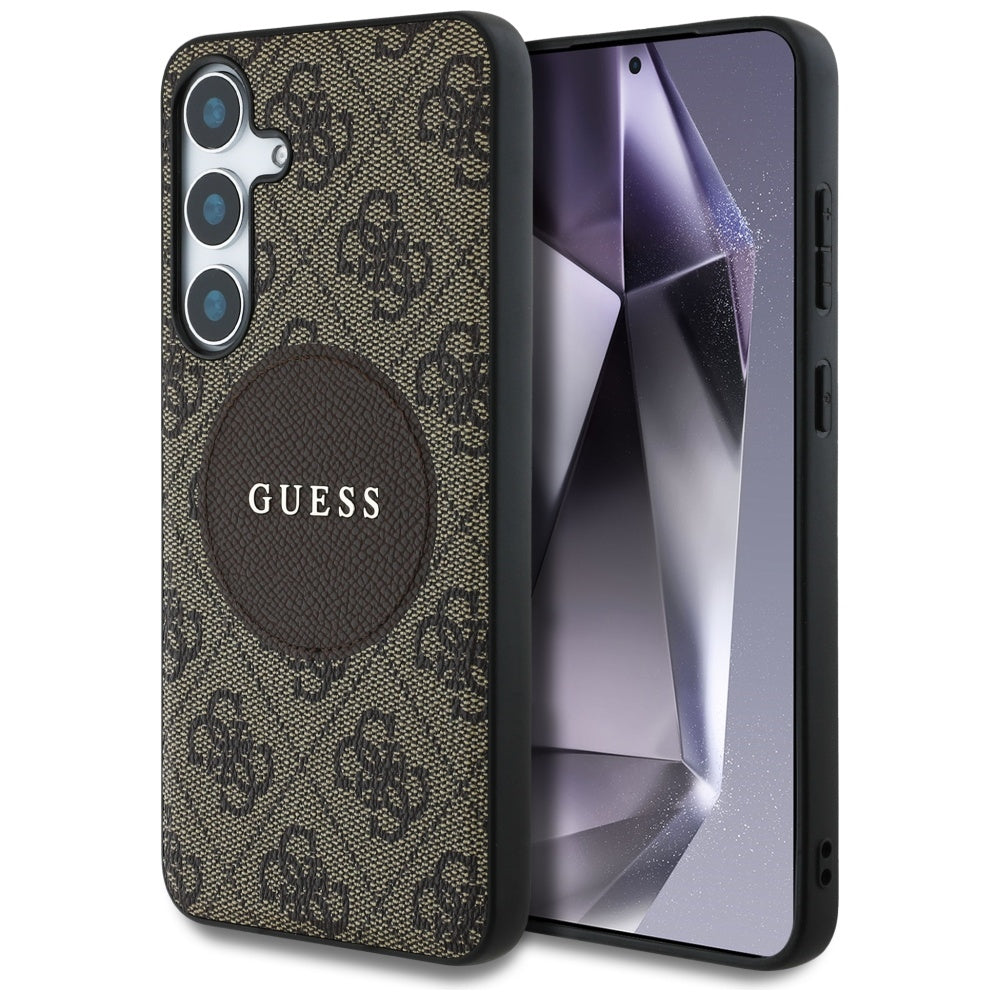 Futrola MagSafe za Samsung Galaxy S25+ S936, Guess, 4G Circle Classic Logo, Braon