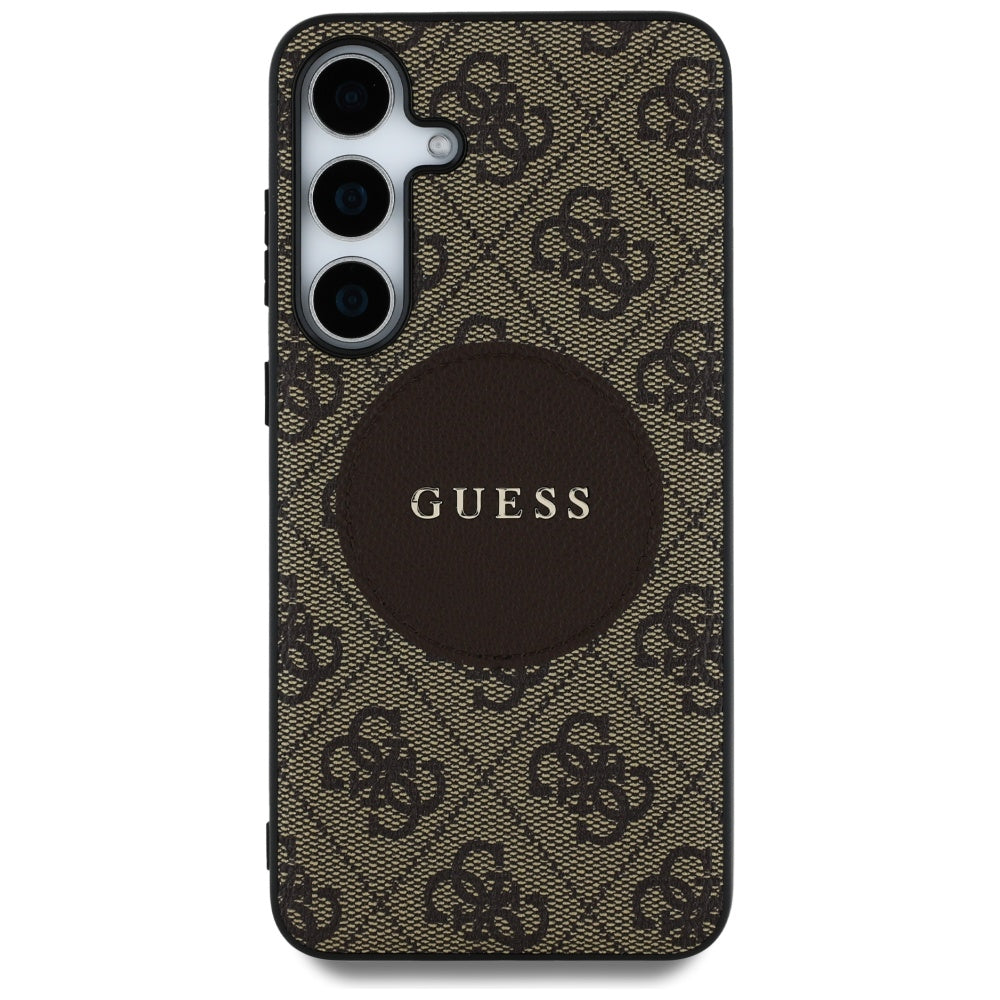 Futrola MagSafe za Samsung Galaxy S25+ S936, Guess, 4G Circle Classic Logo, Braon