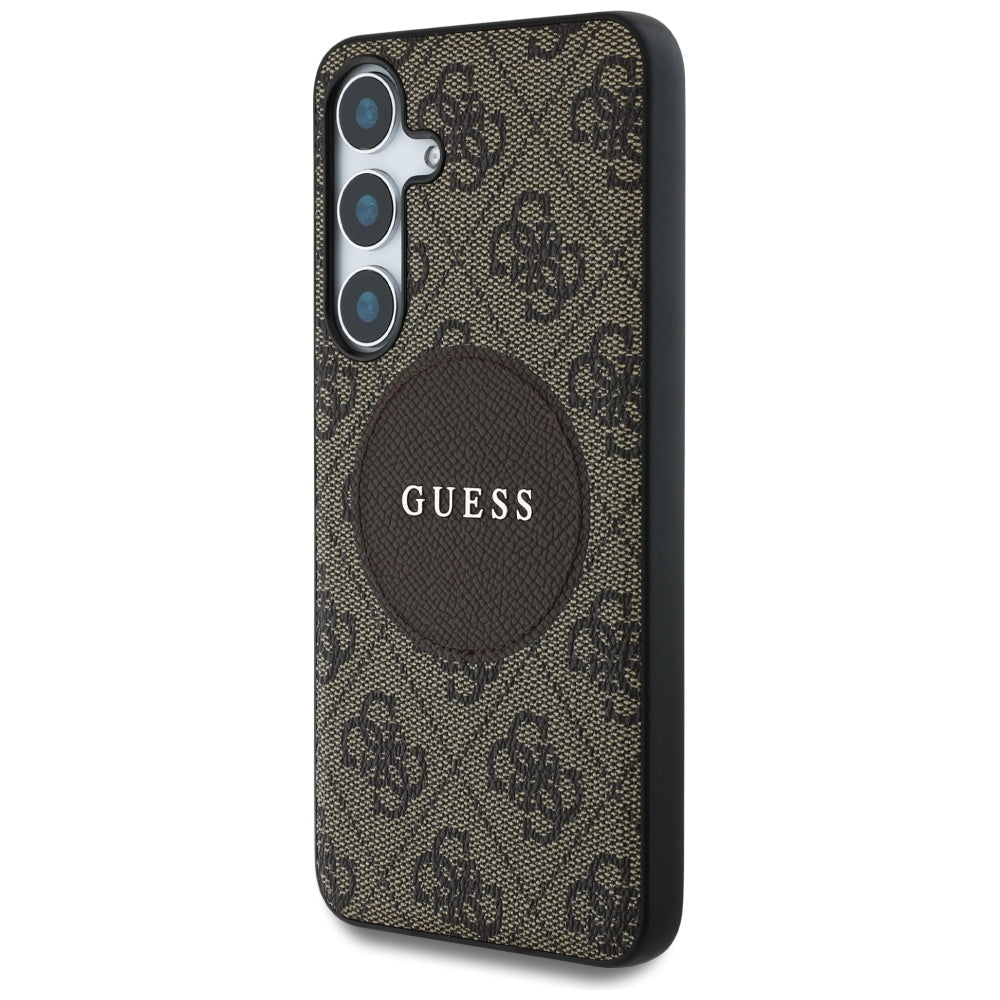 Futrola MagSafe za Samsung Galaxy S25+ S936, Guess, 4G Circle Classic Logo, Braon