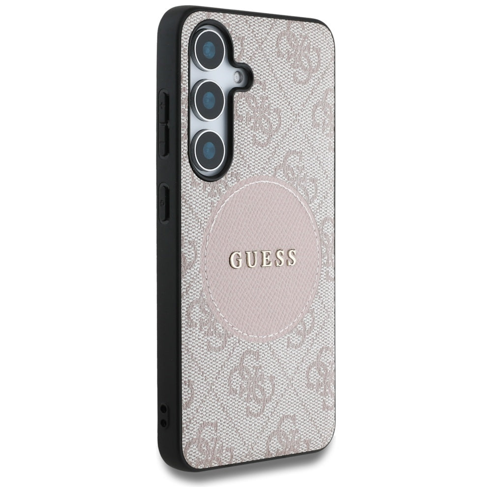 Futrola MagSafe za Samsung Galaxy S25+ S936, Guess, 4G Circle Classic Logo, Roze
