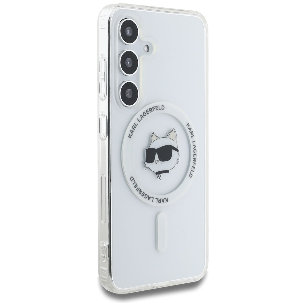 Futrola MagSafe za Samsung Galaxy S25+ S936, Karl Lagerfeld, IML Choupette's Head, Bela