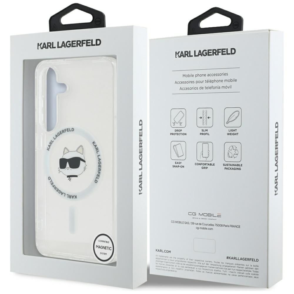 Futrola MagSafe za Samsung Galaxy S25+ S936, Karl Lagerfeld, IML Choupette's Head, Bela