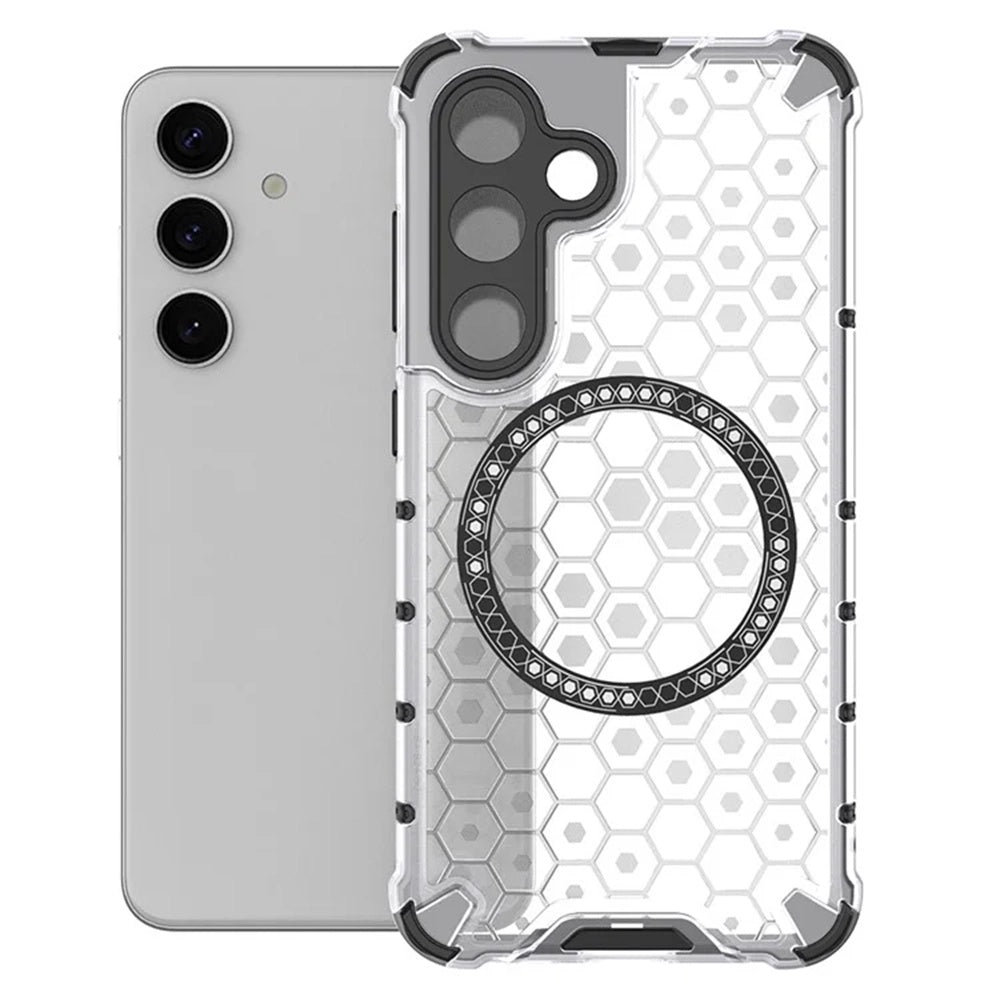 MagSafe futrola za Samsung Galaxy S25+ S936, Techsuit, HoneyComb Shield, Bela