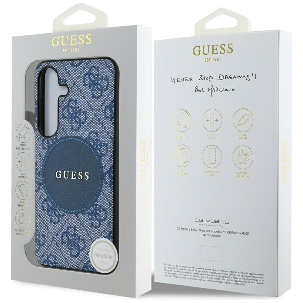 Futrola MagSafe za Samsung Galaxy S25 S931, Guess, 4G Circle Classic Logo, Plava
