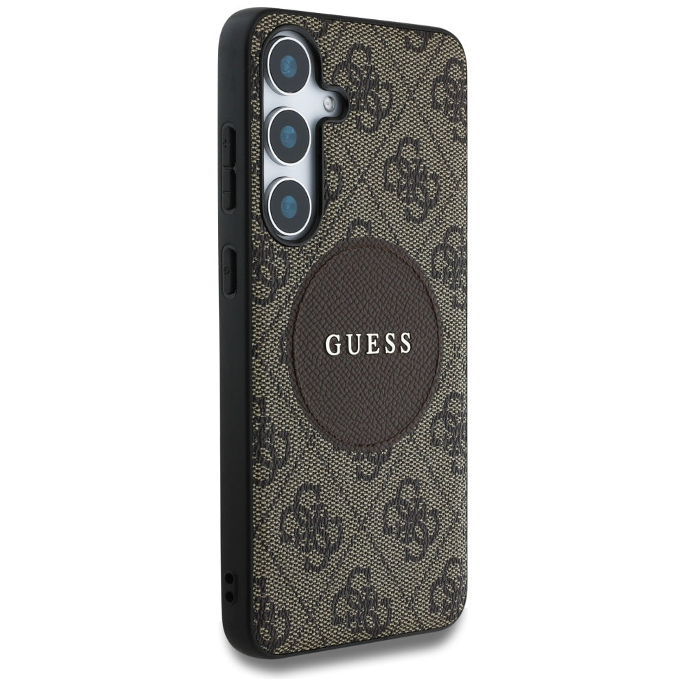 Futrola MagSafe za Samsung Galaxy S25 S931, Guess, 4G Circle Classic Logo, Braon