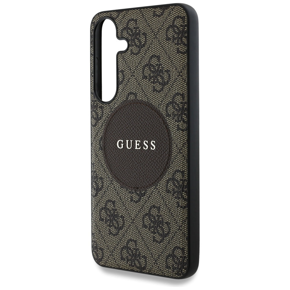 Futrola MagSafe za Samsung Galaxy S25 S931, Guess, 4G Circle Classic Logo, Braon