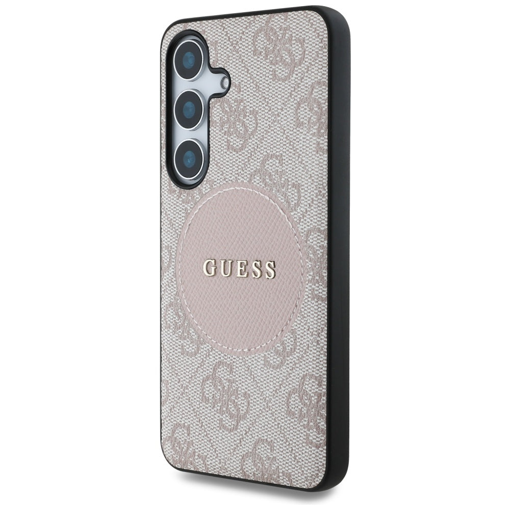 Futrola MagSafe za Samsung Galaxy S25 S931, Guess, 4G Circle Classic Logo, Roze