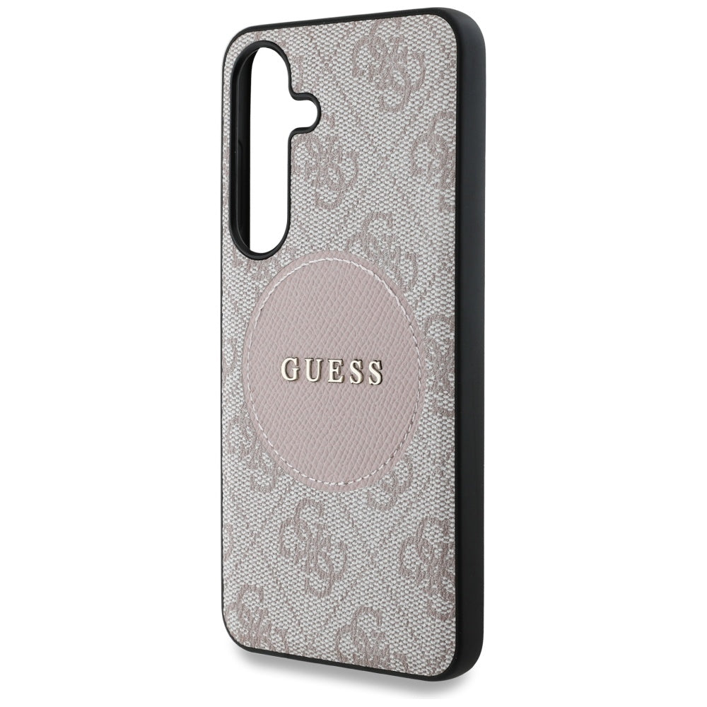 Futrola MagSafe za Samsung Galaxy S25 S931, Guess, 4G Circle Classic Logo, Roze