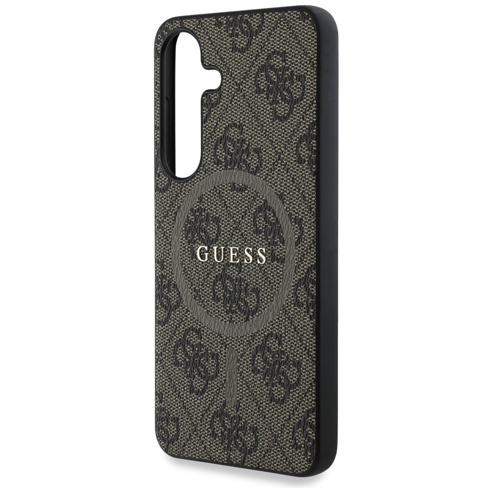 Futrola MagSafe za Samsung Galaxy S25 S931, Guess, 4G Ring Classic Logo, Braon