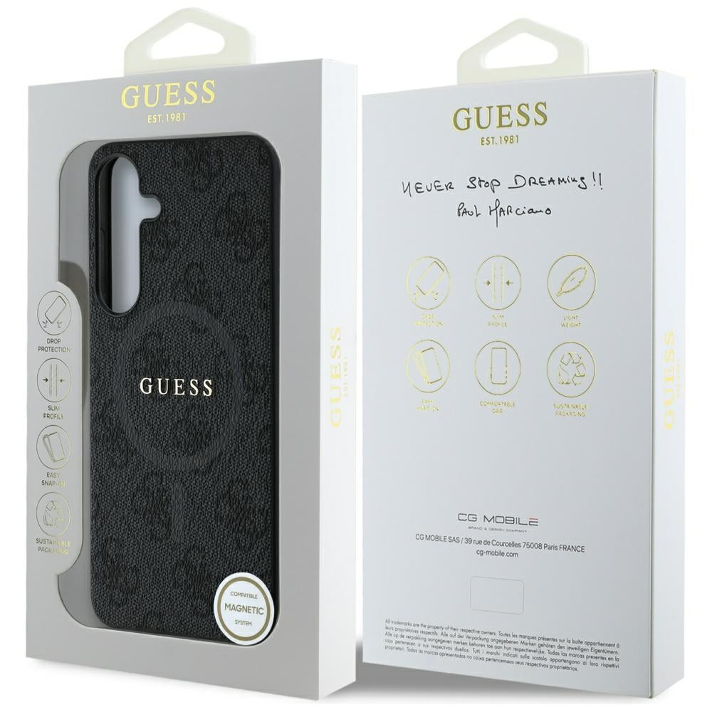 Futrola MagSafe za Samsung Galaxy S25 S931, Guess, 4G Ring Classic Logo, Crna