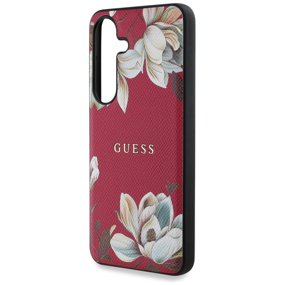 Futrola MagSafe za Samsung Galaxy S25 S931, Guess, Grained Flowers, Fuksija