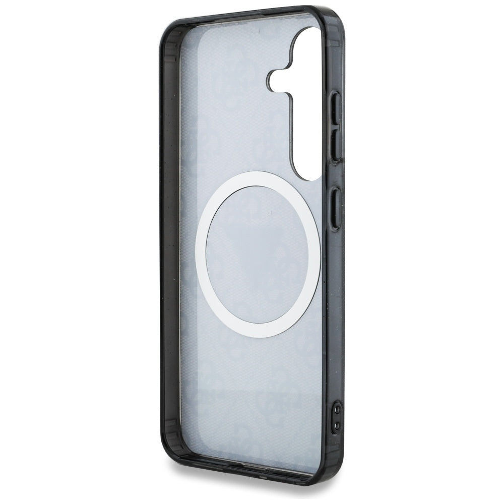 Futrola MagSafe za Samsung Galaxy S25 S931, Guess, IML Glitter 4G Circle Triangle, Crna