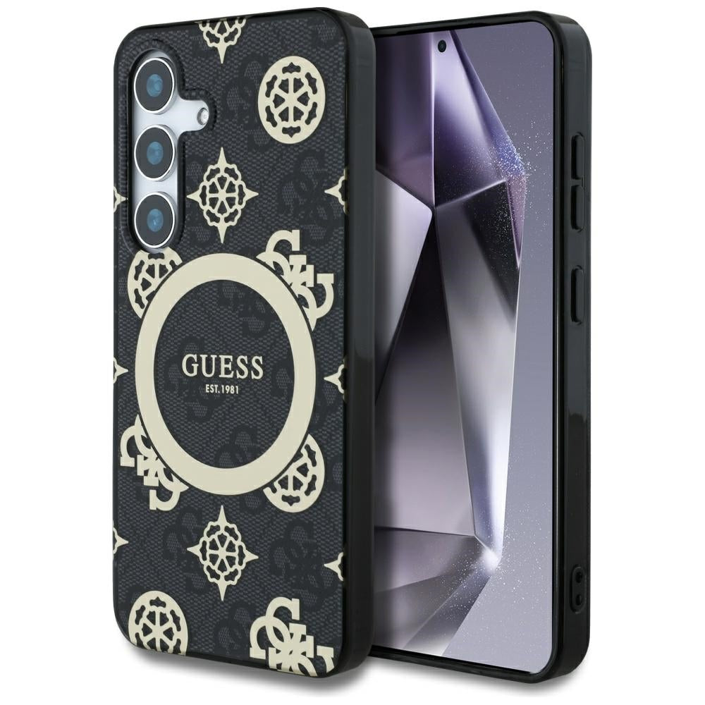 Futrola MagSafe za Samsung Galaxy S25 S931, Guess, IML Peony On 4G Background, Crna