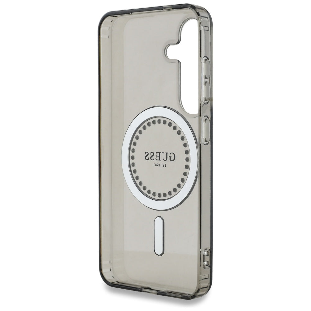 Futrola MagSafe za Samsung Galaxy S25 S931, Guess, IML Rhinestone, Crna