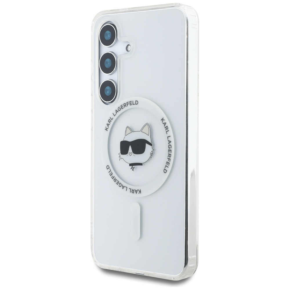 Futrola MagSafe za Samsung Galaxy S25 S931, Karl Lagerfeld, IML Choupette's Head, Bela