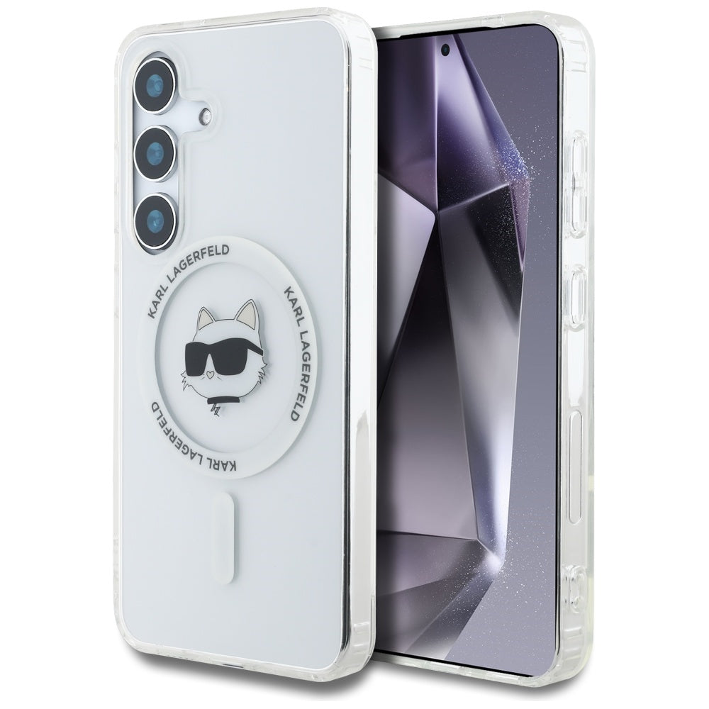 Futrola MagSafe za Samsung Galaxy S25 S931, Karl Lagerfeld, IML Choupette's Head, Bela