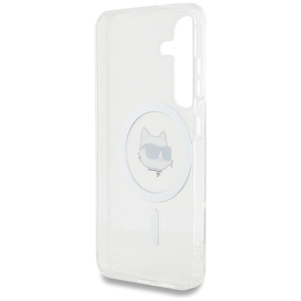 Futrola MagSafe za Samsung Galaxy S25 S931, Karl Lagerfeld, IML Choupette's Head, Bela