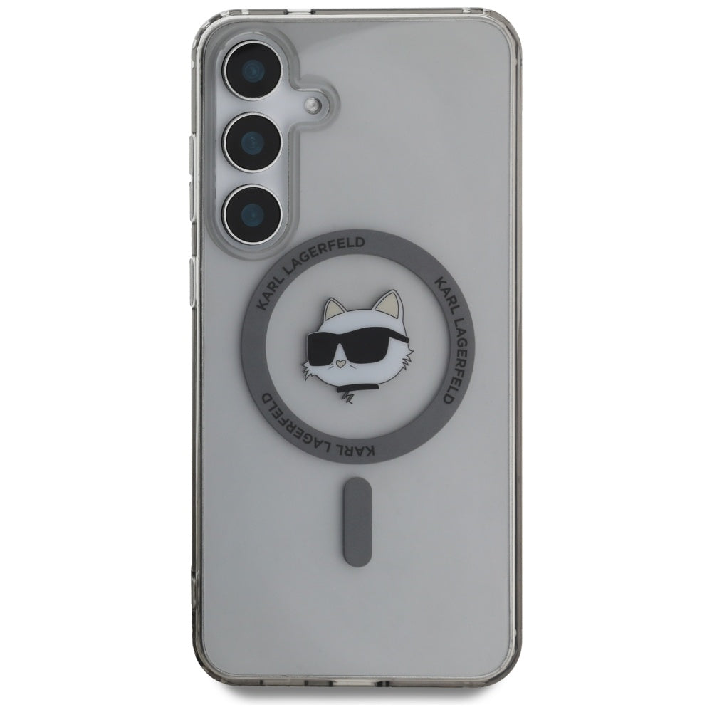 Futrola MagSafe za Samsung Galaxy S25 S931, Karl Lagerfeld, IML Choupette's Head, Crna