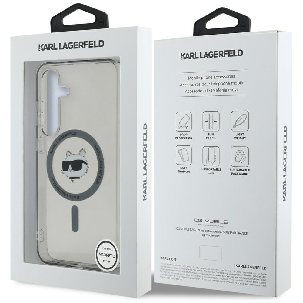 Futrola MagSafe za Samsung Galaxy S25 S931, Karl Lagerfeld, IML Choupette's Head, Crna