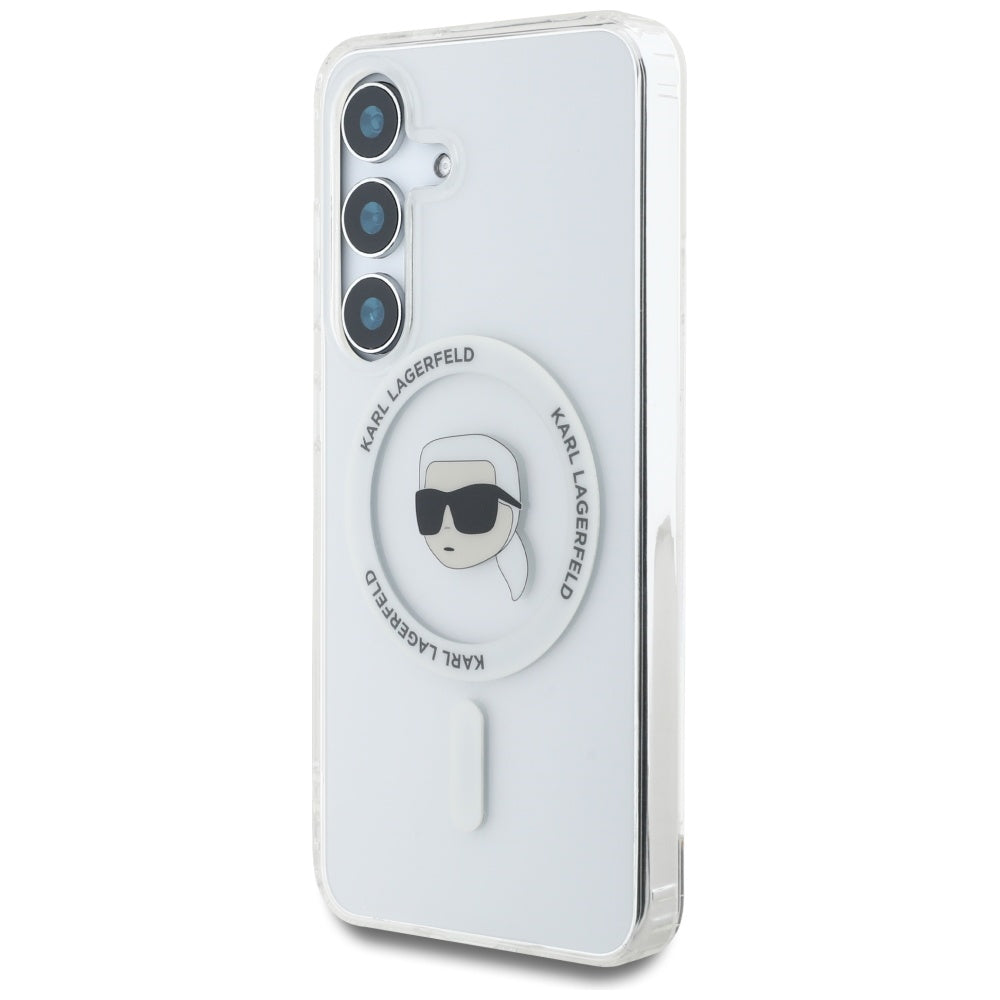 Futrola MagSafe za Samsung Galaxy S25 S931, Karl Lagerfeld, IML Karl's Head, Bela