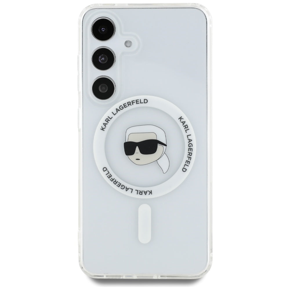 Futrola MagSafe za Samsung Galaxy S25 S931, Karl Lagerfeld, IML Karl's Head, Bela