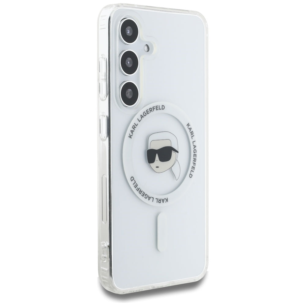 Futrola MagSafe za Samsung Galaxy S25 S931, Karl Lagerfeld, IML Karl's Head, Bela