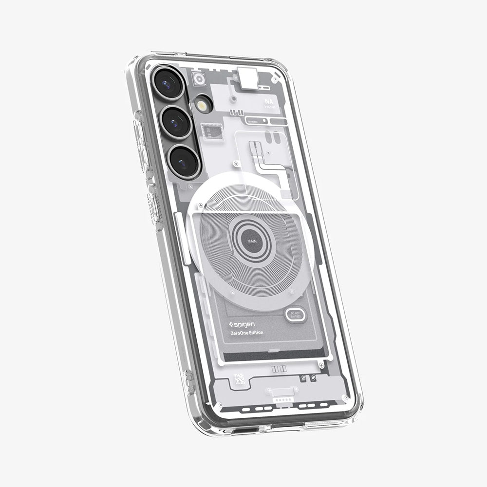 Husa MagSafe za Samsung Galaxy S25 S931, Spigen, Ultra Hybrid Zero One, Bela ACS09004