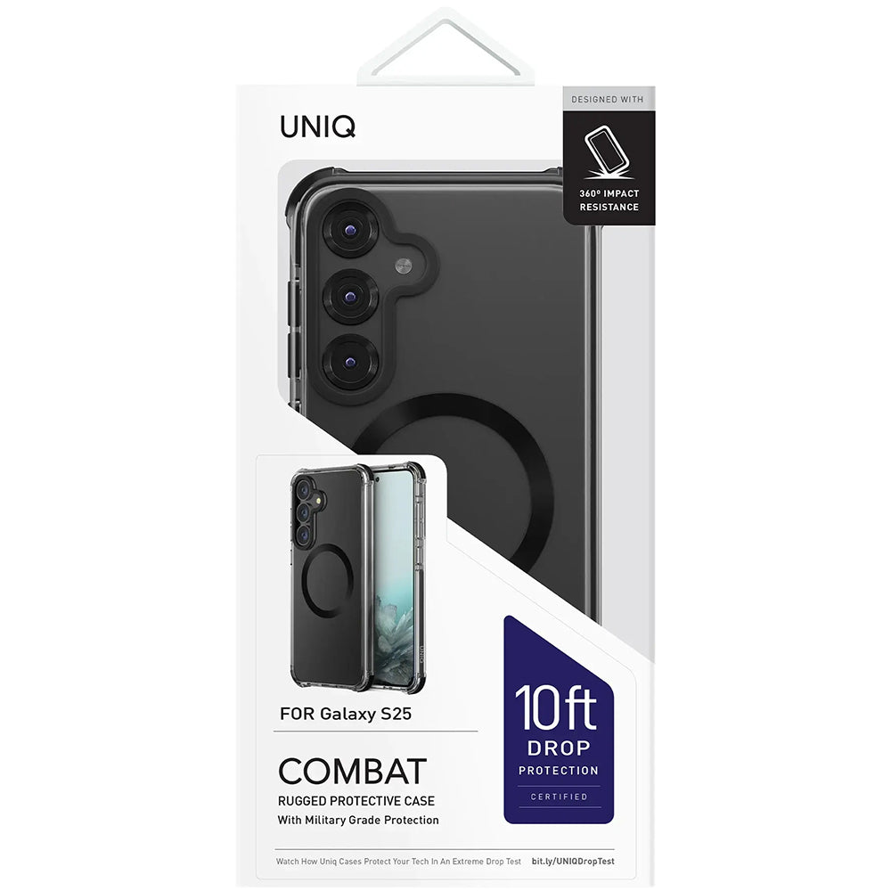 Futrola MagSafe za Samsung Galaxy S25 S931, UNIQ, Combat MagClick, Crna