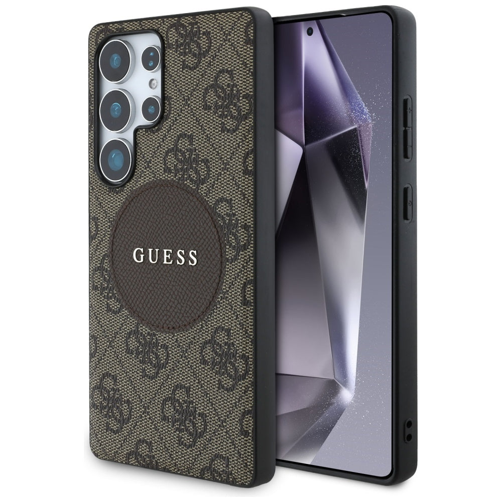 Futrola MagSafe za Samsung Galaxy S25 Ultra S938, Guess, 4G Circle Classic Logo, Braon