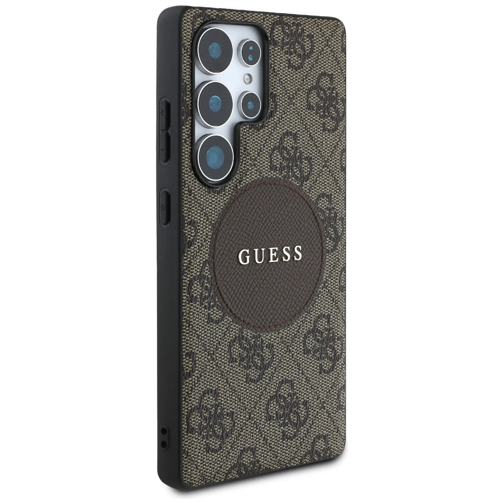 Futrola MagSafe za Samsung Galaxy S25 Ultra S938, Guess, 4G Circle Classic Logo, Braon