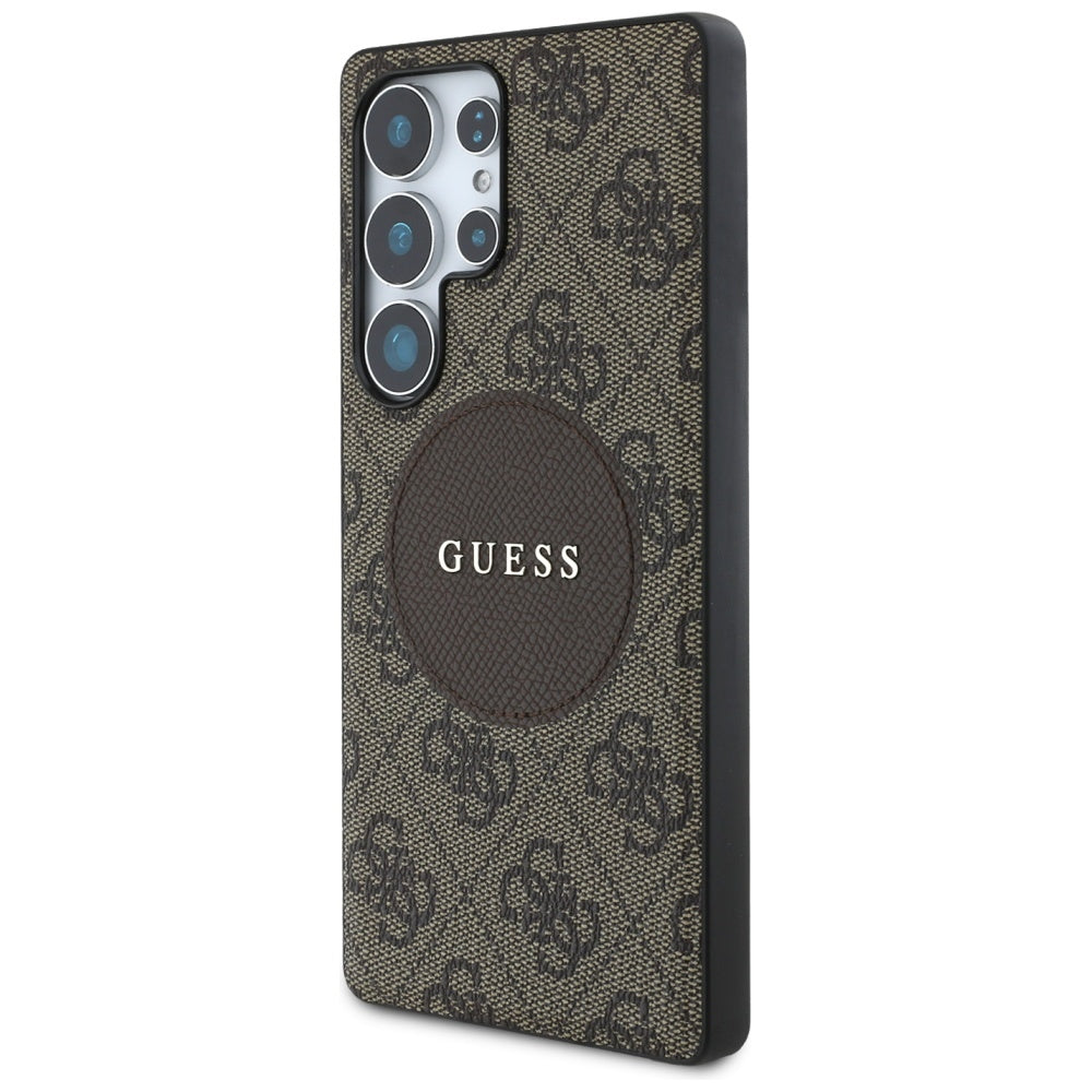Futrola MagSafe za Samsung Galaxy S25 Ultra S938, Guess, 4G Circle Classic Logo, Braon