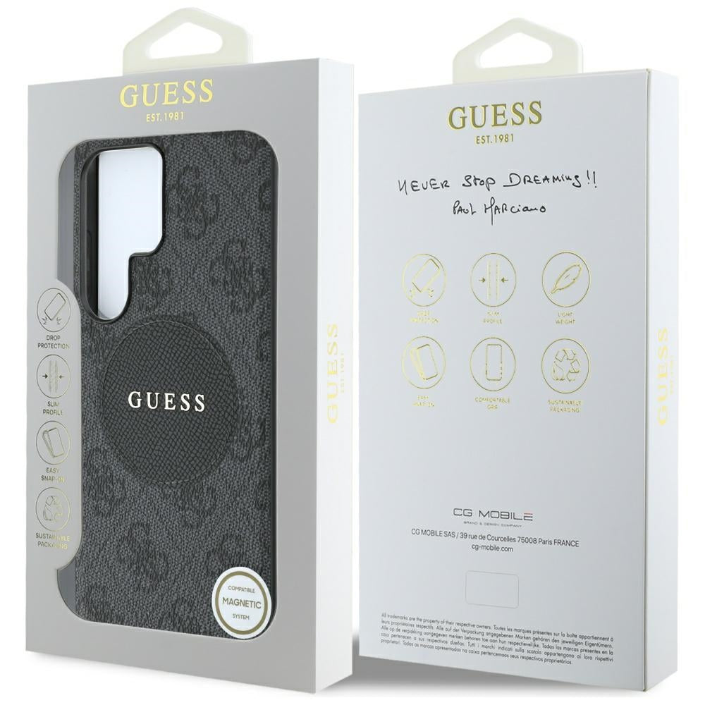 Futrola MagSafe za Samsung Galaxy S25 Ultra S938, Guess, 4G Circle Classic Logo, Crna
