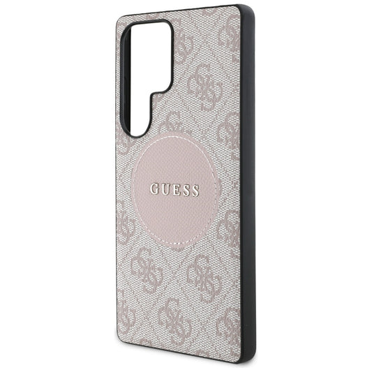 Futrola MagSafe za Samsung Galaxy S25 Ultra S938, Guess, 4G Circle Classic Logo, Roze