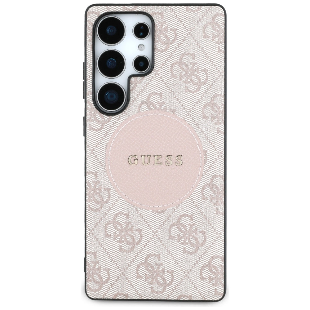 Futrola MagSafe za Samsung Galaxy S25 Ultra S938, Guess, 4G Circle Classic Logo, Roze