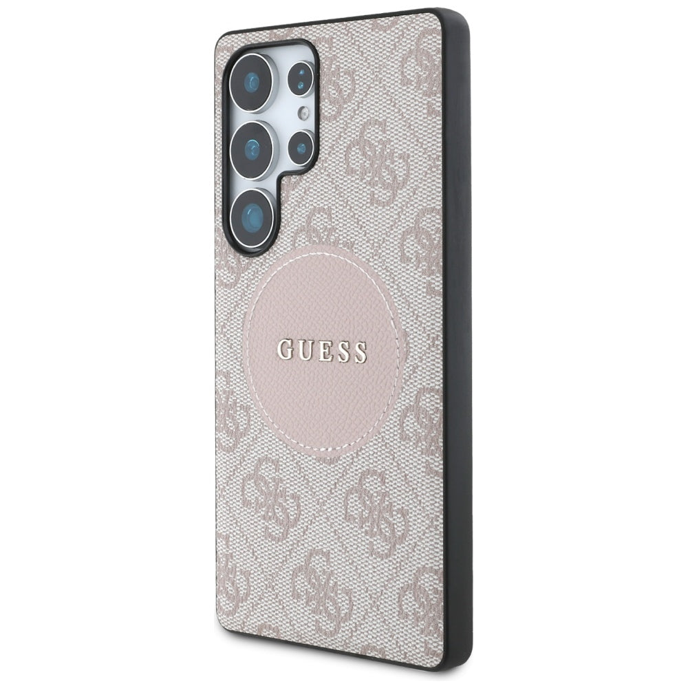 Futrola MagSafe za Samsung Galaxy S25 Ultra S938, Guess, 4G Circle Classic Logo, Roze