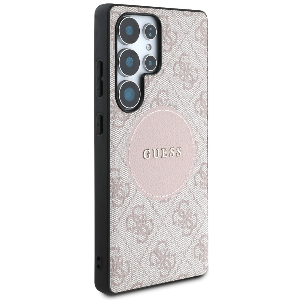 Futrola MagSafe za Samsung Galaxy S25 Ultra S938, Guess, 4G Circle Classic Logo, Roze