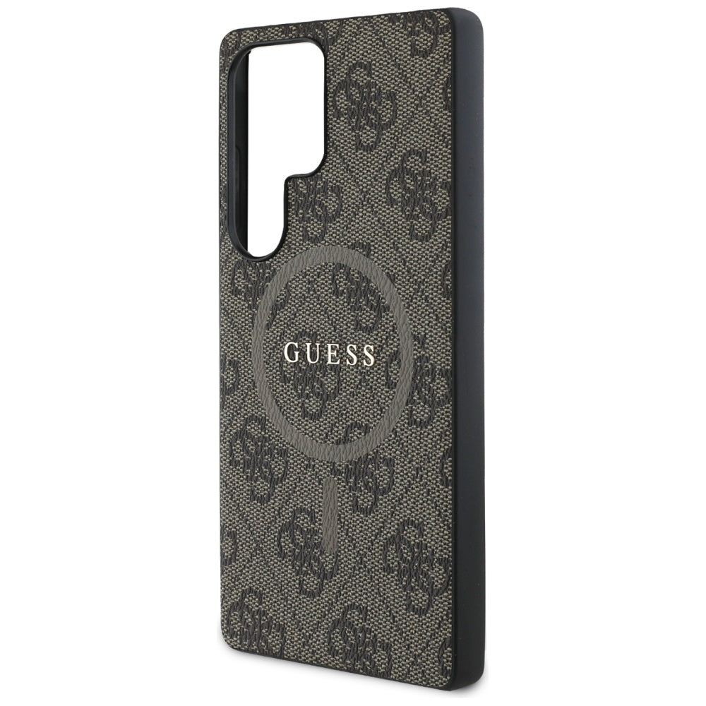 Futrola MagSafe za Samsung Galaxy S25 Ultra S938, Guess, 4G Ring Classic Logo, Braon