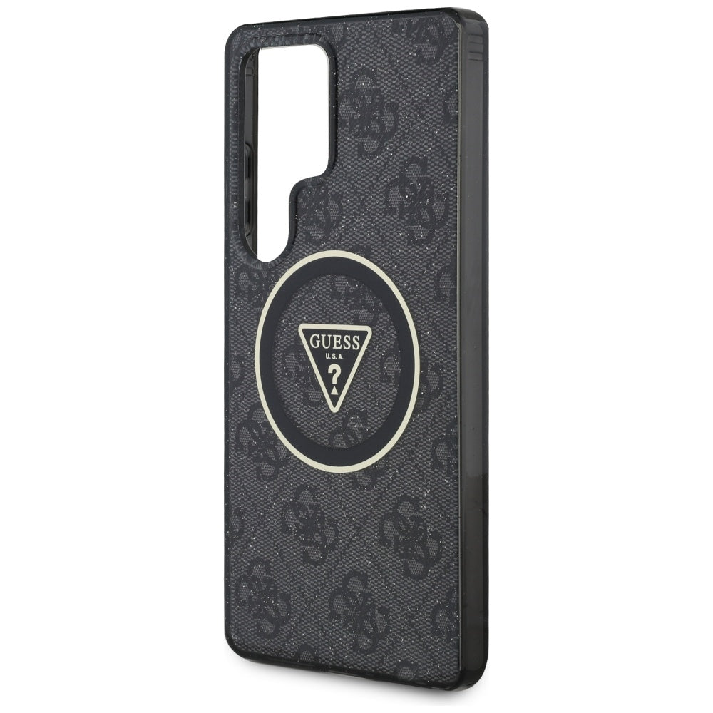 Futrola MagSafe za Samsung Galaxy S25 Ultra S938, Guess, IML Glitter 4G Circle Triangle, Crna