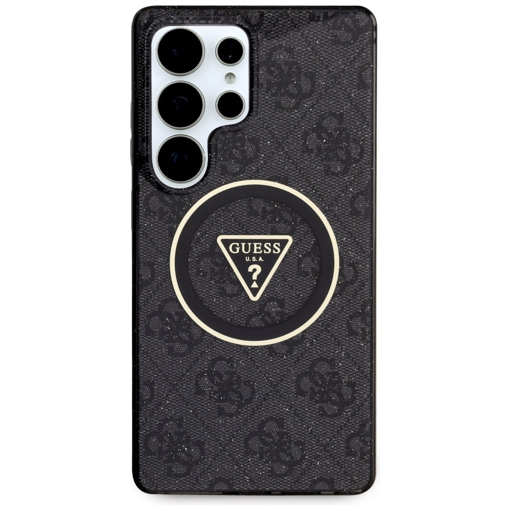 Futrola MagSafe za Samsung Galaxy S25 Ultra S938, Guess, IML Glitter 4G Circle Triangle, Crna