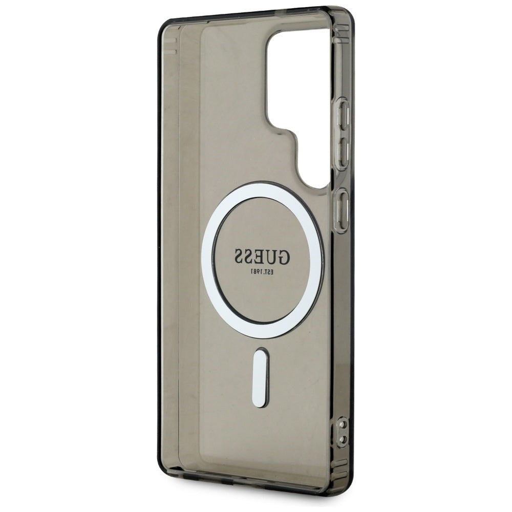 Futrola MagSafe za Samsung Galaxy S25 Ultra S938, Guess, IML Glitter Circle, Crna