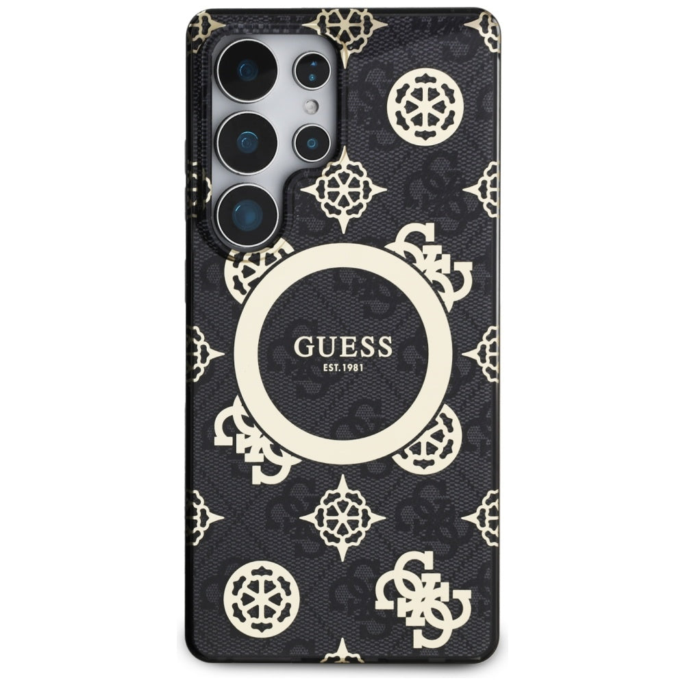 Futrola MagSafe za Samsung Galaxy S25 Ultra S938, Guess, IML Peony On 4G Background, Crna