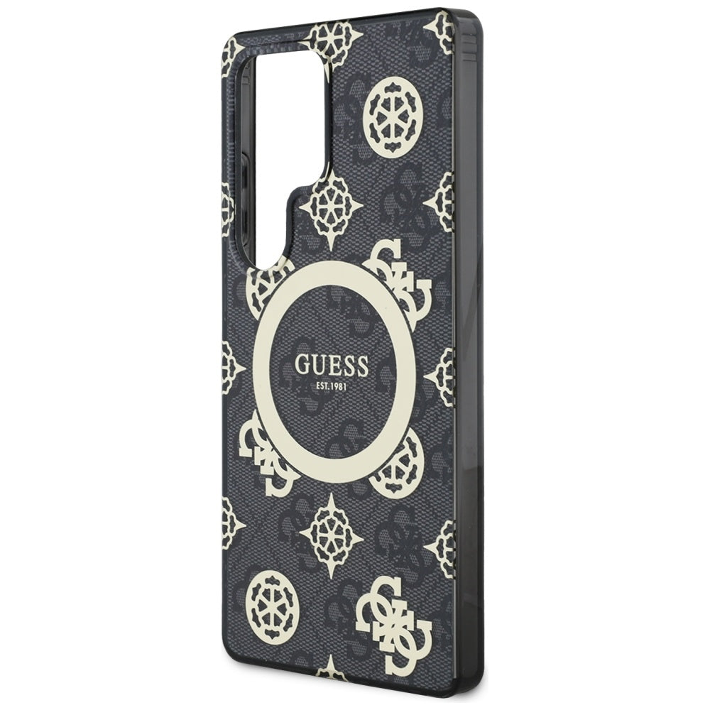 Futrola MagSafe za Samsung Galaxy S25 Ultra S938, Guess, IML Peony On 4G Background, Crna