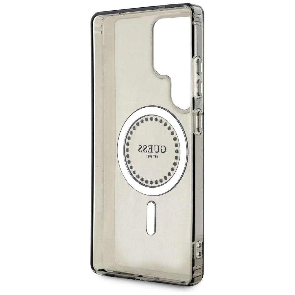 Futrola MagSafe za Samsung Galaxy S25 Ultra S938, Guess, IML Rhinestone, Crna