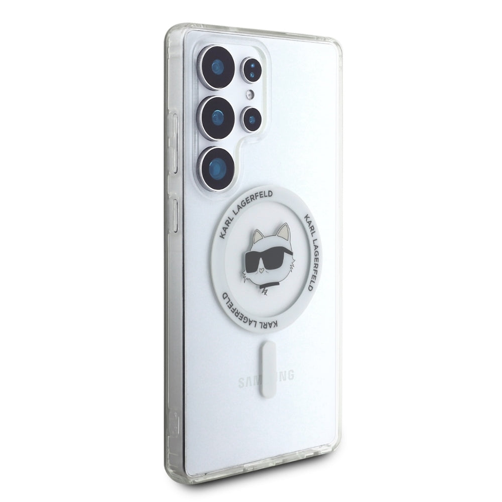 Futrola MagSafe za Samsung Galaxy S25 Ultra S938, Karl Lagerfeld, IML Choupette's Head, Bela