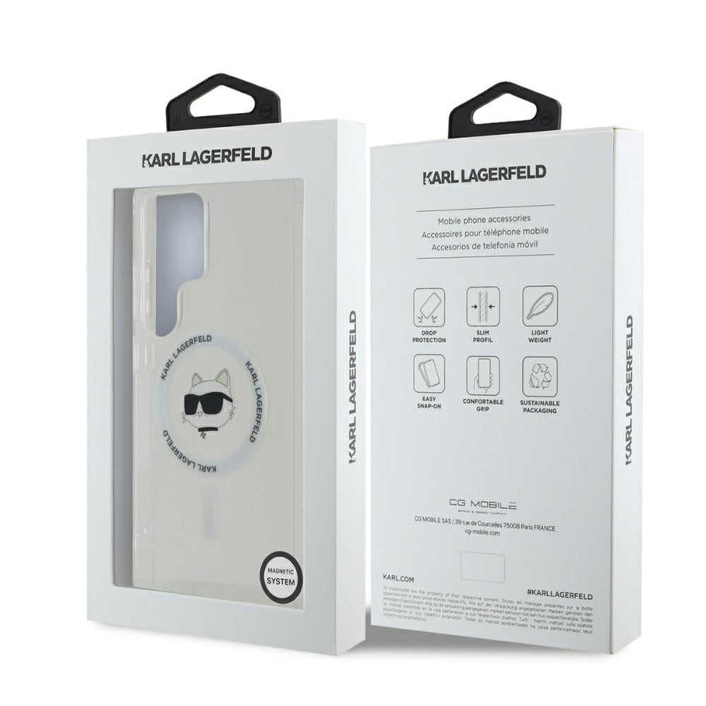 Futrola MagSafe za Samsung Galaxy S25 Ultra S938, Karl Lagerfeld, IML Choupette's Head, Bela