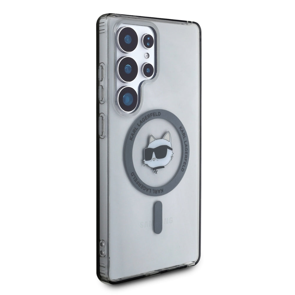 Futrola MagSafe za Samsung Galaxy S25 Ultra S938, Karl Lagerfeld, IML Choupette's Head, Crna