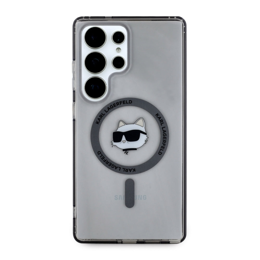 Futrola MagSafe za Samsung Galaxy S25 Ultra S938, Karl Lagerfeld, IML Choupette's Head, Crna
