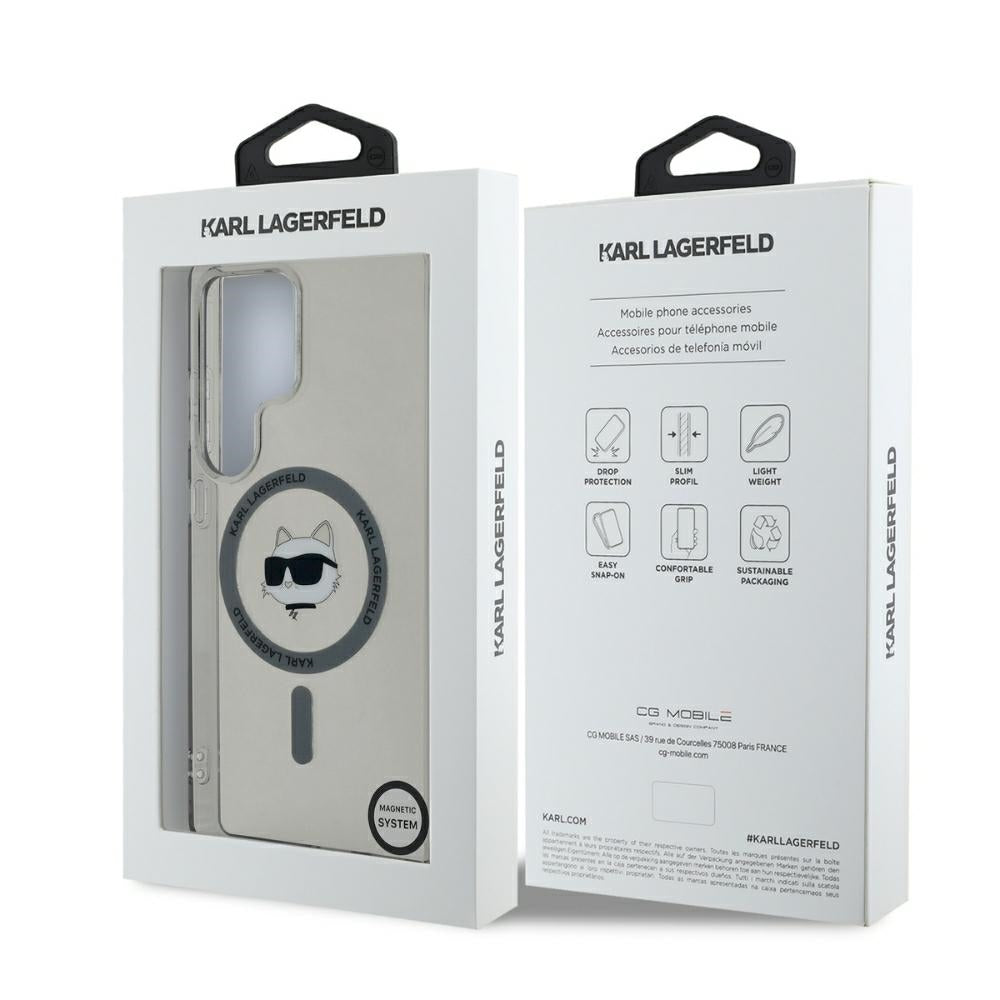 Futrola MagSafe za Samsung Galaxy S25 Ultra S938, Karl Lagerfeld, IML Choupette's Head, Crna