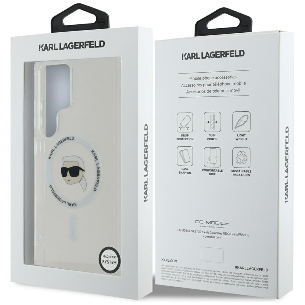 Futrola MagSafe za Samsung Galaxy S25 Ultra S938, Karl Lagerfeld, IML Karl's Head, Bela